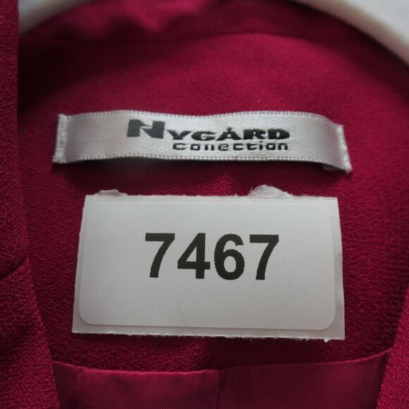 Vintage Nygard Jacket Blazer Womens M Deep Pink Lined Shoulder Pads Pockets - Picture 6 of 7